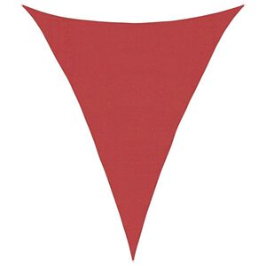 vidaXL Sonnensegel 160 g/m&sup2; Rot 3x4x4 m HDPE