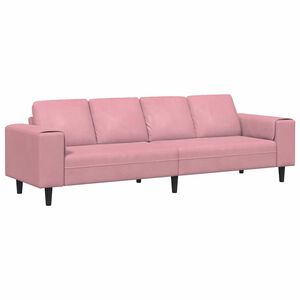 vidaXL Wohnzimmer Couch Rosa 250 x 77 x 76 cm