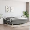 vidaXL Boxspringbett mit Matratze Dunkelgrau 160x200 cm Stoff