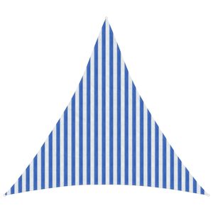 vidaXL Sonnensegel 3,6 x 3,6 x 3,6 m HDPE Dreieckig Blau und Wei&szlig;