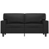vidaXL 2-Sitzer-Sofa Schwarz 120 cm Kunstleder