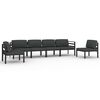 vidaXL 6-tlg. Garten-Lounge-Set mit Kissen Aluminium Anthrazit