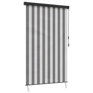 vidaXL Rollo Anthrazit und Wei&szlig; 60 x 250 cm Stoff und Aluminium
