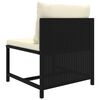 vidaXL 9-tlg. Garten-Lounge-Set mit Kissen Poly Rattan Schwarz