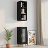 vidaXL Wandschrank Schwarz 34,5x32,5x90 cm Holzwerkstoff
