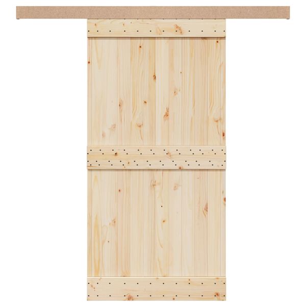 vidaXL Schiebet&uuml;rbeschlag-Set 200 cm Aluminiumlegierung Silbern