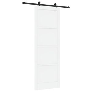 vidaXL Schiebet&uuml;r ORKDAL 83 x 232 cm Massives Kiefernholz Wei&szlig;