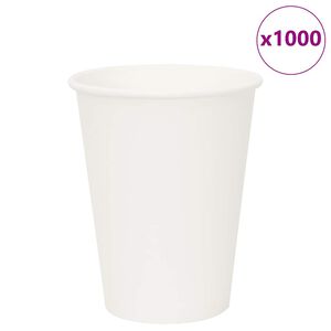vidaXL Pappbecher 1000 Stk. 12oz 300ml Wei&szlig;