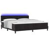 vidaXL LED Boxspringbett mit Matratze Schwarz 200 x 200 cm Samt