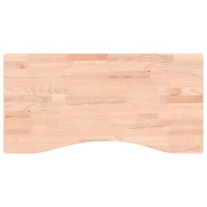 vidaXL Schreibtischplatte 80x(36-40)x2,5 cm Massivholz Buche