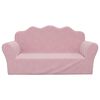 vidaXL Kindersofa 2-Sitzer Rosa Weich Pl&uuml;sch