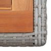 vidaXL Gartentisch Anthrazit Poly Rattan und Massivholz Akazie