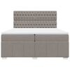 vidaXL Boxspringbett mit Matratze Taupe 200x200 cm Stoff