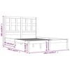 vidaXL Massivholzbett ohne Matratze 135x190 cm Kiefernholz
