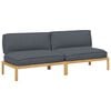 vidaXL Sofa Set Uni Anthrazit 240 x 80 x 69 cm Massivholz Akazie