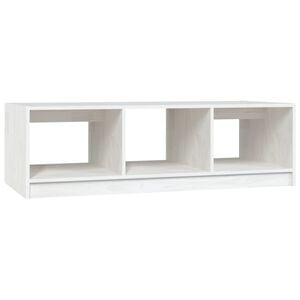 vidaXL Couchtisch Wei&szlig; 110x50x34 cm Massivholz Kiefer