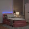 vidaXL Bett mit Stauraum und LED mit Matratze Rosa 90 x 190 cm Samt