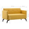 vidaXL 2-Sitzer-Sofa Stoff 115x60x67 cm Gelb