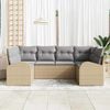 vidaXL Gartensofa-set mit Kissen 6 pcs Beige und Hellgrau Poly-Rattan