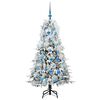 vidaXL K&uuml;nstlicher klappbarer Weihnachtsbaum Wei&szlig; 150 cm PE und PVC