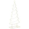 vidaXL Metall-Weihnachtsbaum mit St&auml;nder KUOPIO 180 cm Stahl Gold