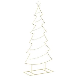 vidaXL Metall-Weihnachtsbaum mit St&auml;nder KUOPIO 180 cm Stahl Gold