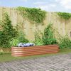 vidaXL Hochbeet Braun 240 x 80 x 44 cm Stahl