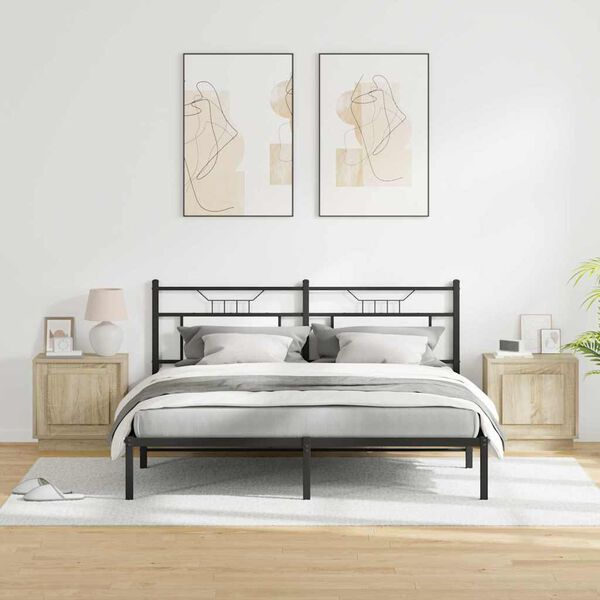 vidaXL Nachttisch 2 pcs Sonoma-Eiche 44 x 34,5 x 45 cm Holzwerkstoff