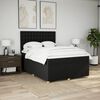vidaXL Boxspringbett mit Matratze Schwarz 140x190 cm Stoff