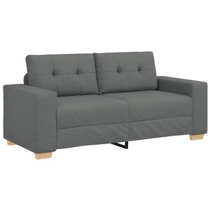 vidaXL Zweisitzer-Sofa Dunkelgrau 140 cm Stoff