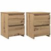 vidaXL Nachttische 2 Stk. Artisan-Eiche 30x30x40 cm Holzwerkstoff