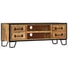 vidaXL TV-Schrank mit Schubladen 120x30x40 cm Massivholz Mango
