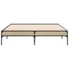 vidaXL Bettgestell Sonoma-Eiche 120x200 cm Holzwerkstoff und Metall