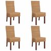 vidaXL Esszimmerst&uuml;hle 4 Stk. Braun Natur Rattan