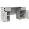 vidaXL Schreibtisch mit Regal Betongrau 140 x 49 x 76 cm Holzwerkstoff