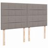 vidaXL Boxspringbett mit Matratze Taupe 180x200 cm Stoff