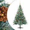 vidaXL K&uuml;nstlicher Weihnachtsbaum Gr&uuml;n 150 cm PVC und Stahl