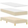 vidaXL Boxspringbett mit Matratze mit Kopfteil Creme 80 x 200 cm Stoff