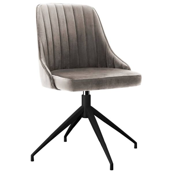 vidaXL Esszimmerst&uuml;hle 6 Stk. Hellgrau Samt