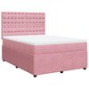 vidaXL Boxspringbett mit Matratze Rosa 140x200 cm Samt