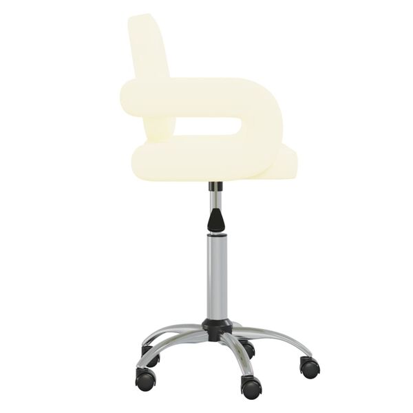 vidaXL Esszimmerstuhl Drehbar Creme Kunstleder