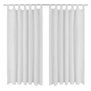 Vorh&auml;nge Gardinen aus Satin 2-teilig 140 x 175 cm Wei&szlig;