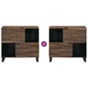 vidaXL Sideboard Braun 80 x 33 x 75 cm massives Mangoholz