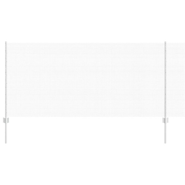 vidaXL Zaun und Pfosten Silber 1 x 25 m Stahl