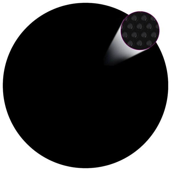 vidaXL Treibende Pool-Solarplane PE 549 cm Schwarz und Blau