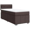 vidaXL Boxspringbett mit Matratze Dunkelbraun 90x190 cm Stoff