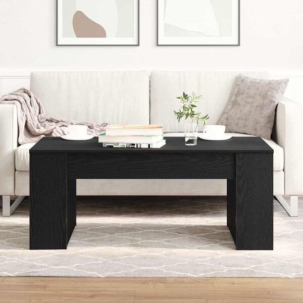 vidaXL Couchtisch Schwarz Eichen-Optik 102 x 55 x 42 cm Holzwerkstoff