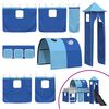 vidaXL Kinderloftbett Wei&szlig; und Blau 100 x 200 cm Metall
