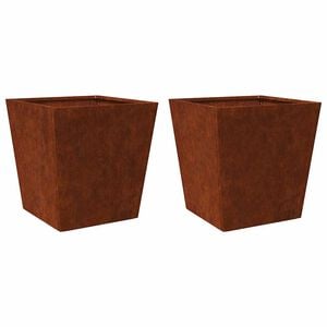 vidaXL Pflanzk&uuml;bel 2 Stk. 50x50x50 cm Wetterfester Stahl