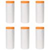 vidaXL Staubschutzfolie mit Klebeband 6 pcs Transparent 240 x 2000 cm